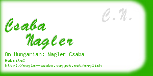 csaba nagler business card
